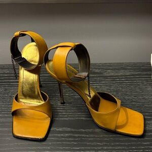 Roberto Cavalli Mustard Yellow Heels